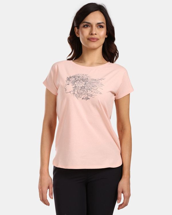Kilpi Women's cotton T-shirt Kilpi NELLIM-W Coral