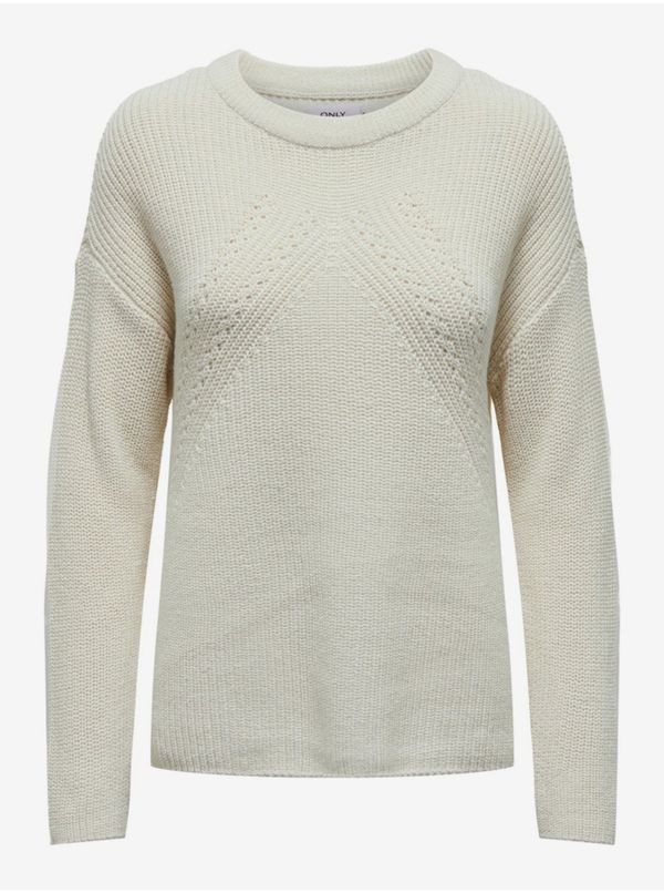 Only Women's Cream Basic Sweater ONLY Bella - Women