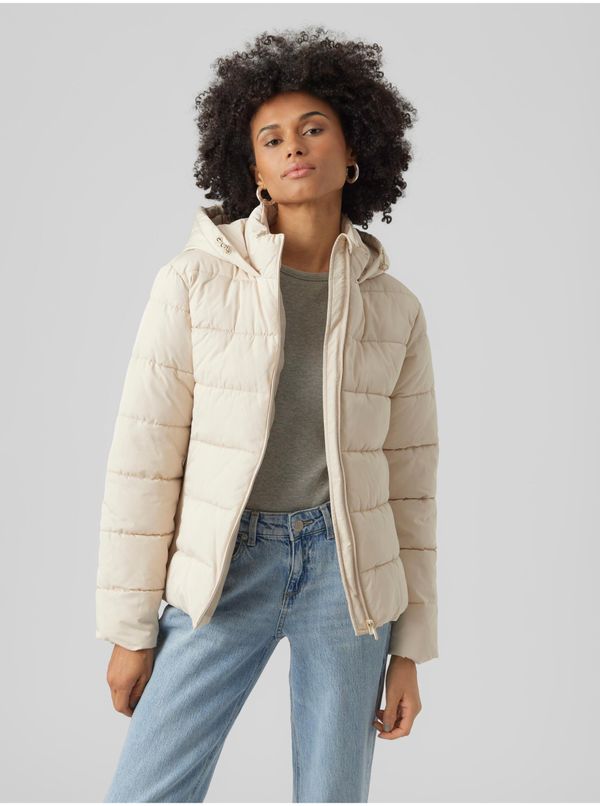 Vero Moda Women's cream quilted winter jacket VERO MODA Jessiemie - Women