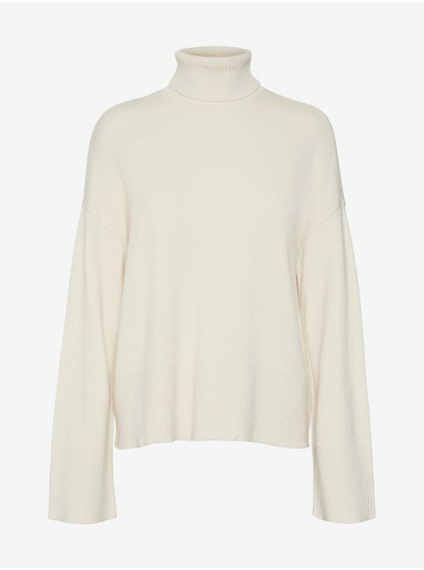 AWARE by VERO MODA Women's cream turtleneck AWARE by VERO MODA Gisela - Women