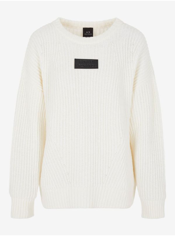 Armani Women's Cream Wool Sweater Armani Exchange - Women