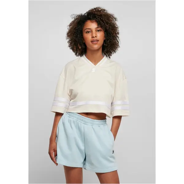 Starter Black Label Women's Cropped Mesh Jersey Jump Starter Pale White/White