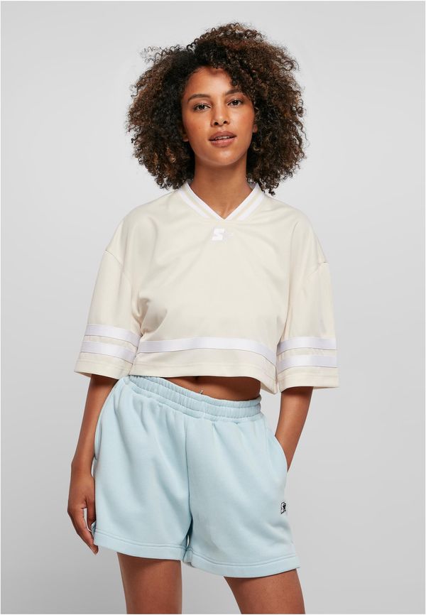 Starter Black Label Women's Cropped Mesh Jersey Jump Starter Pale White/White