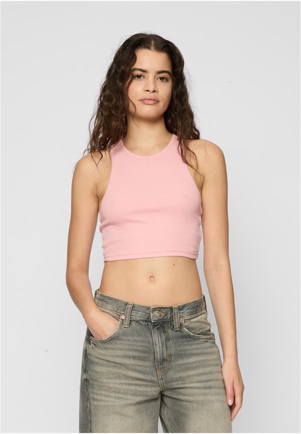 Urban Classics Women's Cropped Rib Top - 2 Pack Pink+White