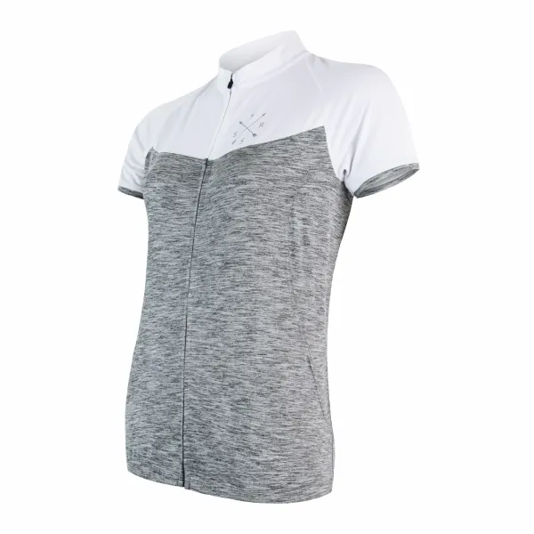 Sensor Women's cycling jersey Sensor Cyklo Motion Grey/White