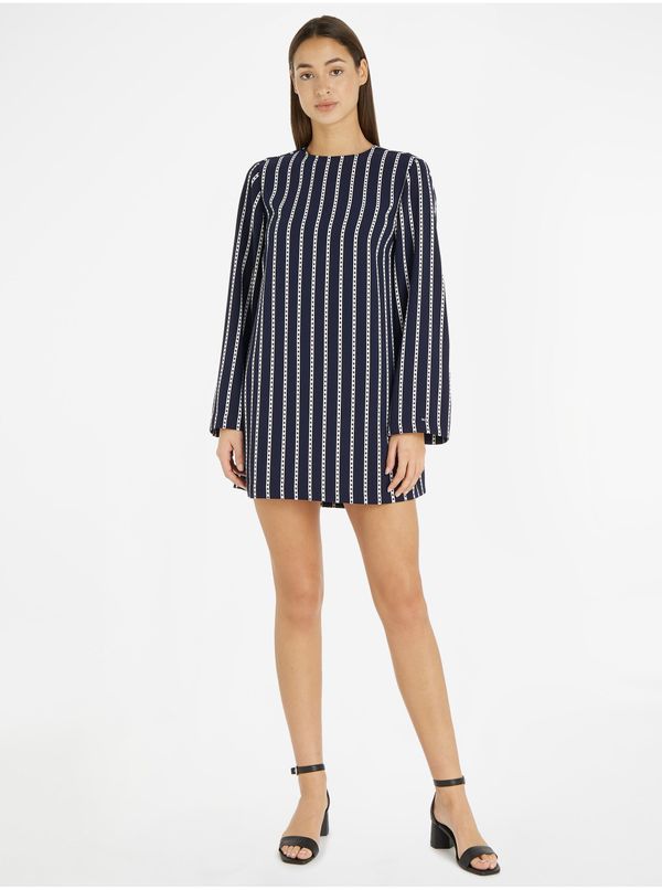 Tommy Hilfiger Women's Dark Blue Striped Tommy Hilfiger Mini Dress - Women