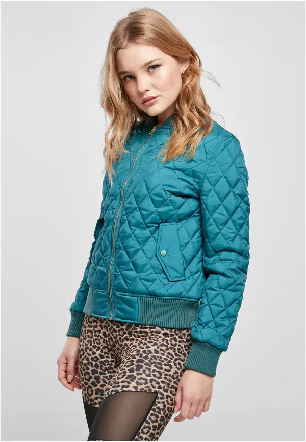 Urban Classics Women's Diamond Duvet Nylon Jacket Jasper
