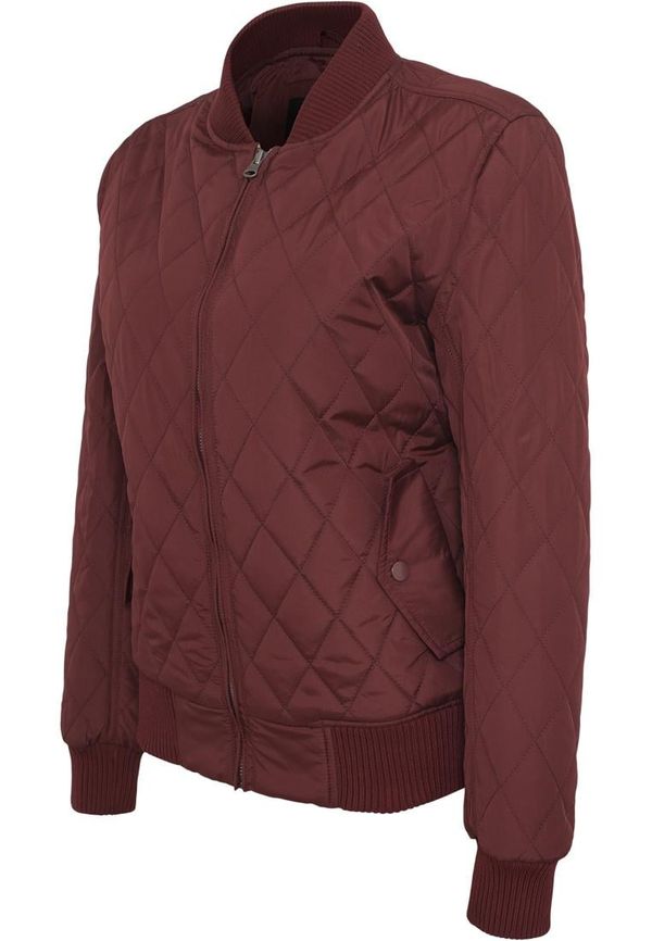 UC Ladies Women's Diamond Quilt Nylon Jacket Burgundy