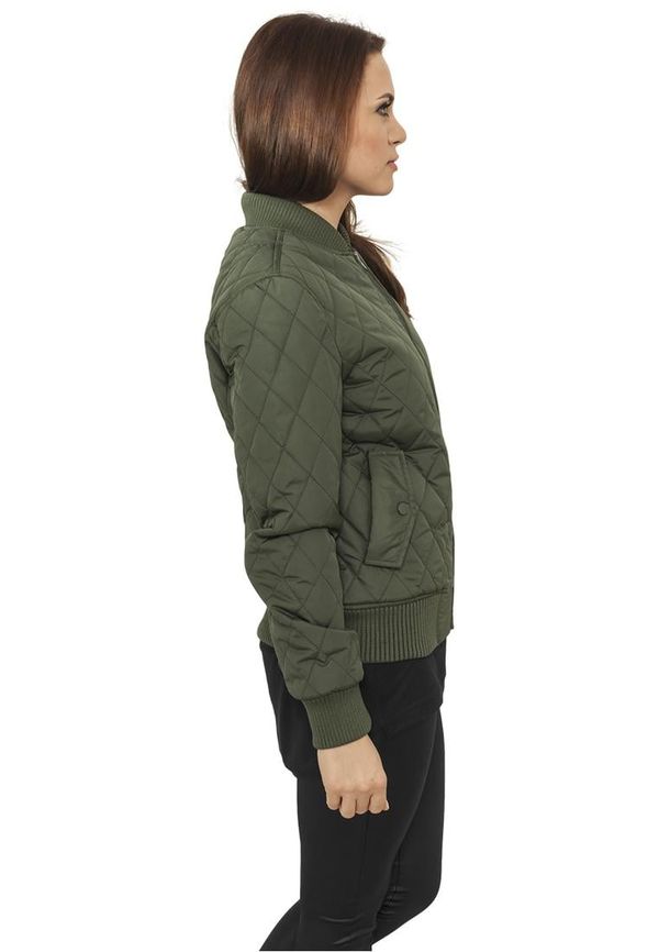 UC Ladies Women's Diamond Quilt Nylon Jacket Olive