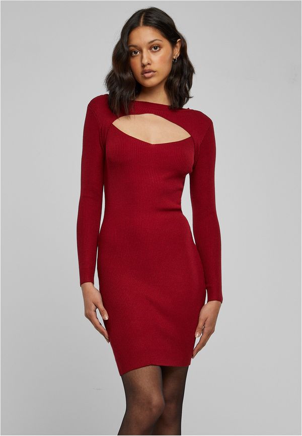 UC Ladies Women's Dress Cut Out Burgundy