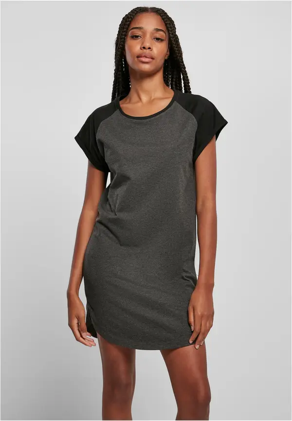 Urban Classics Women's dress Raglan Tee gray/black