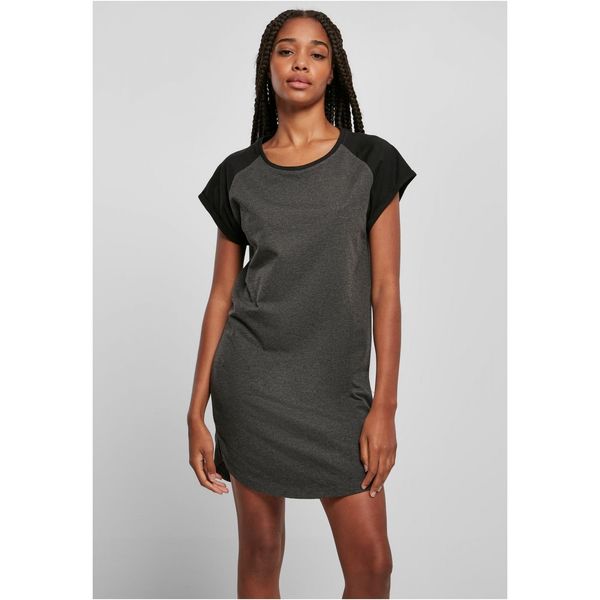 Urban Classics Women's dress Raglan Tee grey/black