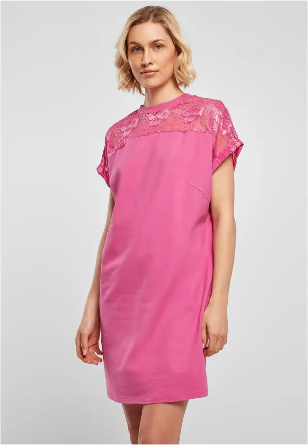 Urban Classics Women's dress with pink lace