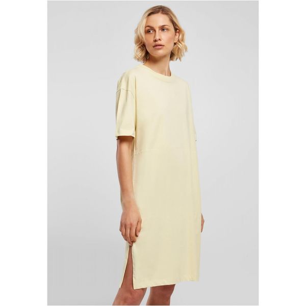 Urban Classics Women's dress with slit soft yellow