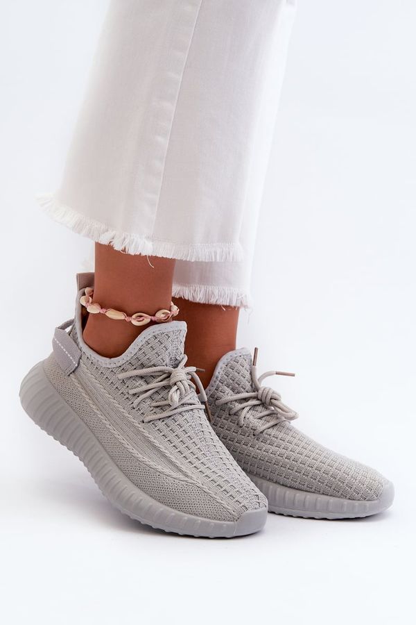 Kesi Women's fabric slip-on sports shoes Grey Nelmarie