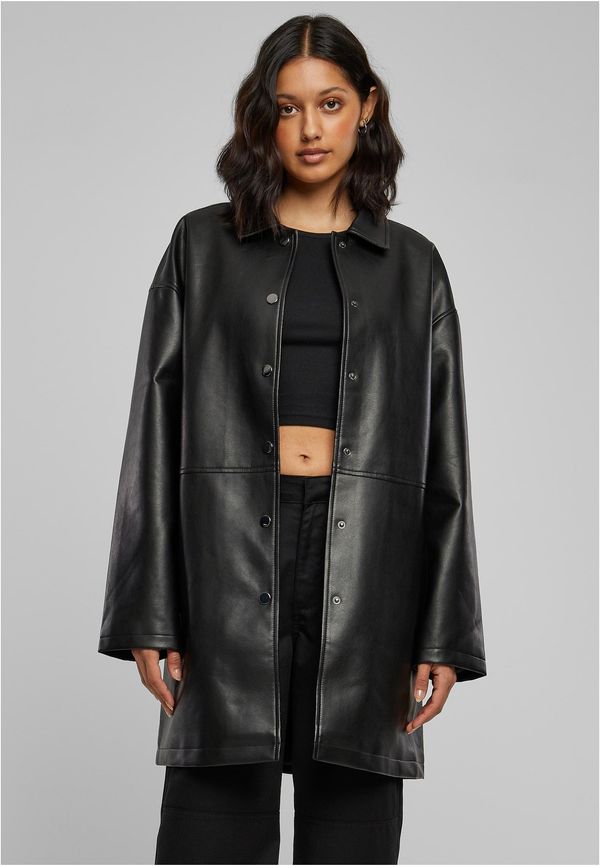 UC Ladies Women's faux leather coat in black