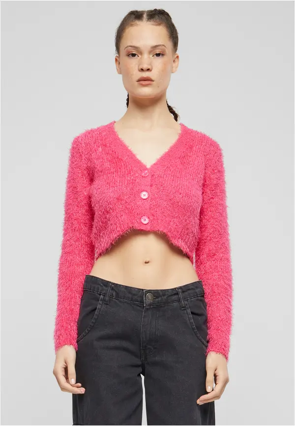 Urban Classics Women's feather sweater - pink