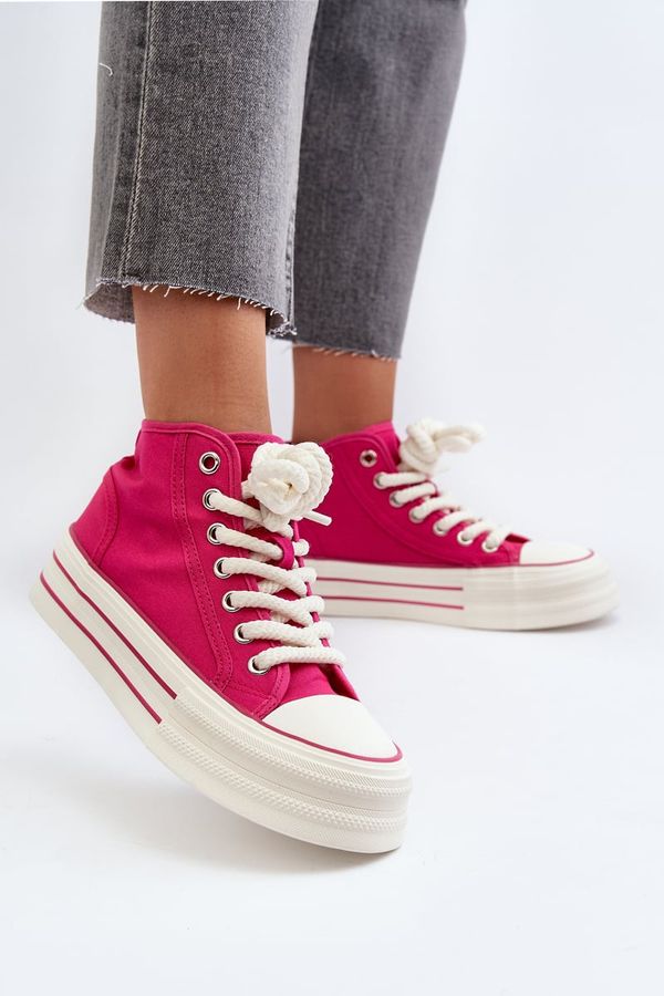 Kesi Women's Fuchsia Aineri Platform Sneakers