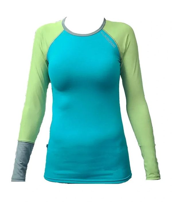 Kukadloo Women's functional bamboo long sleeve T-shirt - emerald - green sleeves