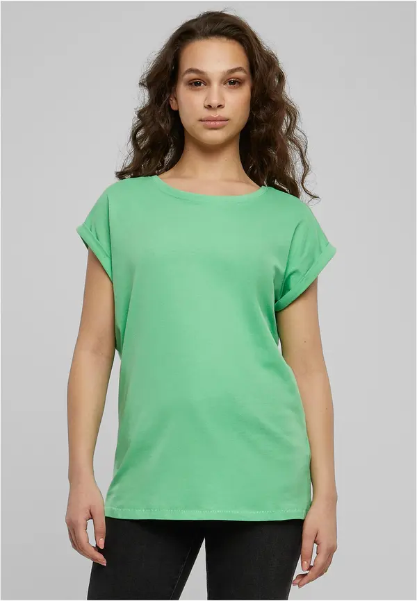 Urban Classics Women's Ghostgreen T-Shirt with Extended Shoulder