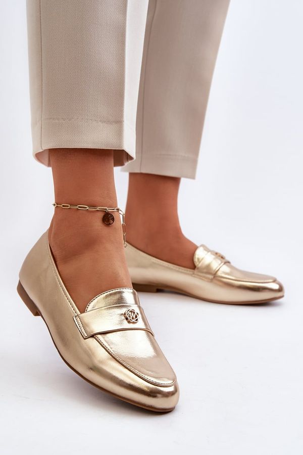 Kesi Women's Gold Sylvaine flat heel loafers