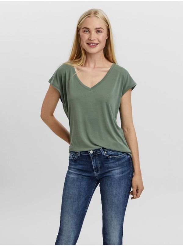 Vero Moda Women's green T-shirt VERO MODA Filli - Women