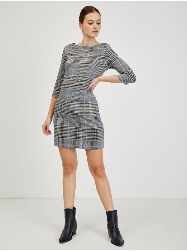 Orsay Women's grey checked dress ORSAY