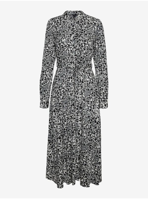 Vero Moda Women's grey patterned shirt dress VERO MODA Deb - Women