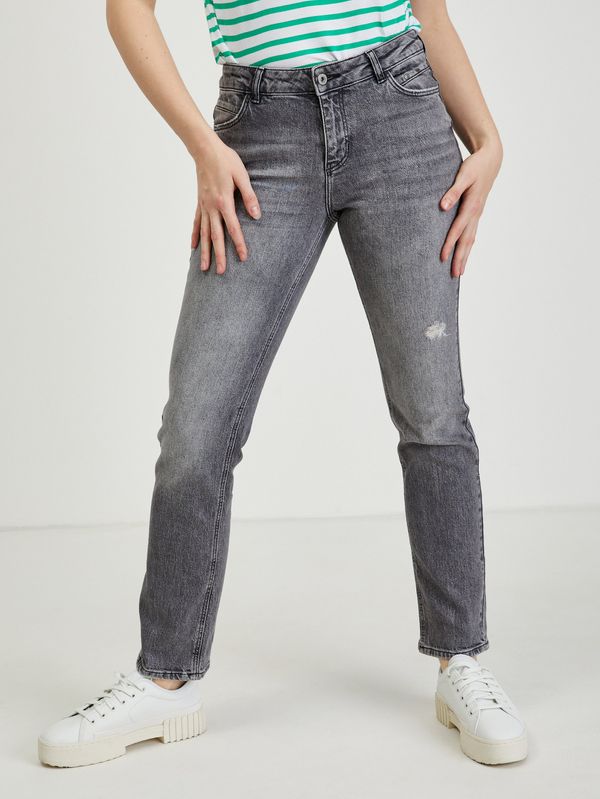 Orsay Women's grey straight fit jeans ORSAY