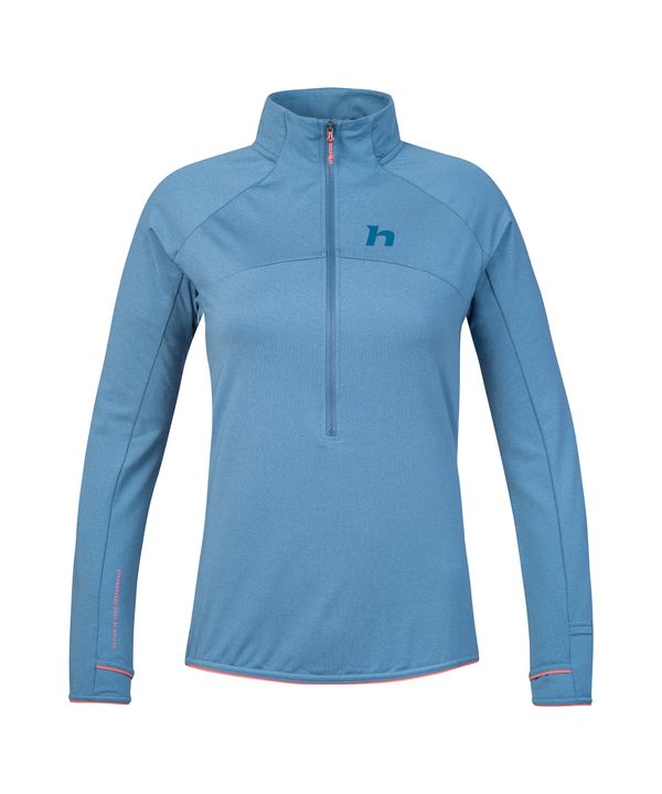 HANNAH Women's half-zipped functional sweatshirt Hannah ELI HZ blue horizon mel