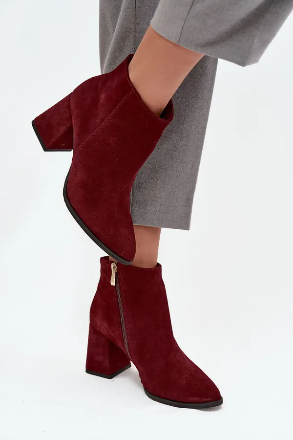 Zazoo Women's Heeled Boots with Golden Detail Chocolate Zazoo 3128