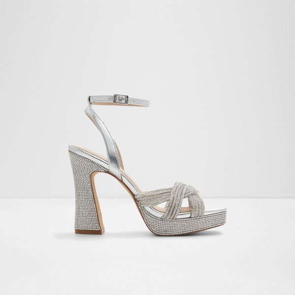 Aldo Women's high-heeled sandals in silver bavra ALDO Glimma