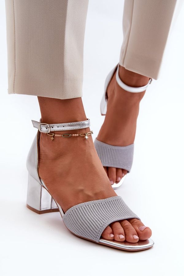 Kesi Women's high-heeled sandals silver Desvia