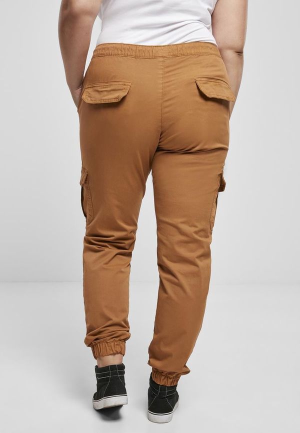UC Ladies Women's high-waisted cargo tracksuit pants made of caramel