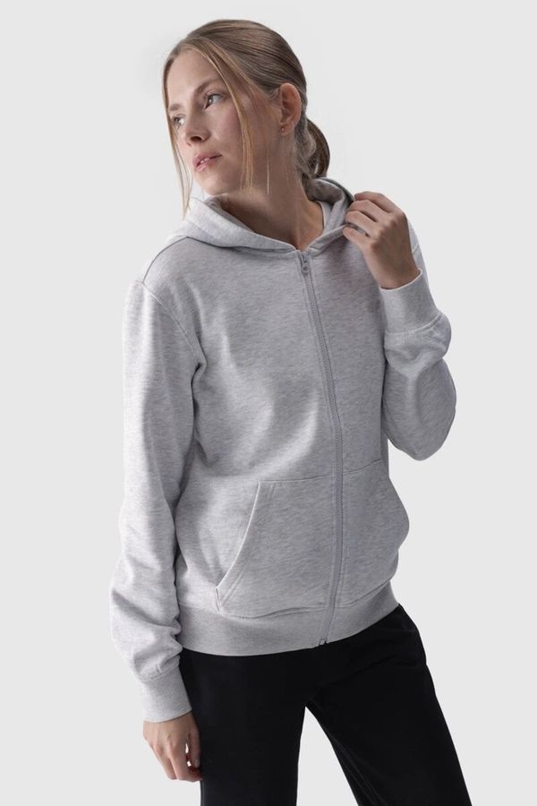 4F Women's Hoodie Zippered Cotton 4F Gray 4FWMM00TSW