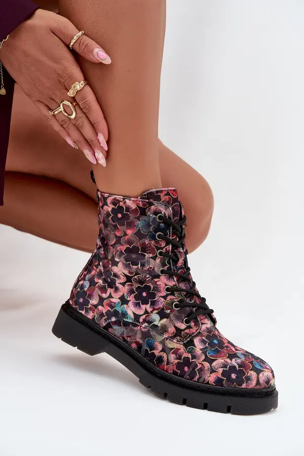 ARTIKER Women's Insulated Ankle Boots In Flowers Artiker