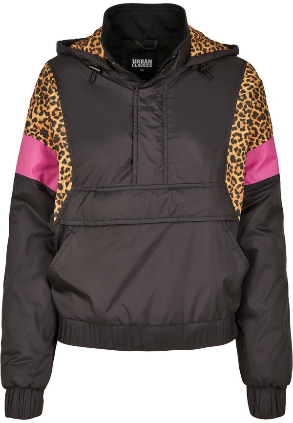 Urban Classics Women's jacket AOP Mixed Pull Over Black/leo