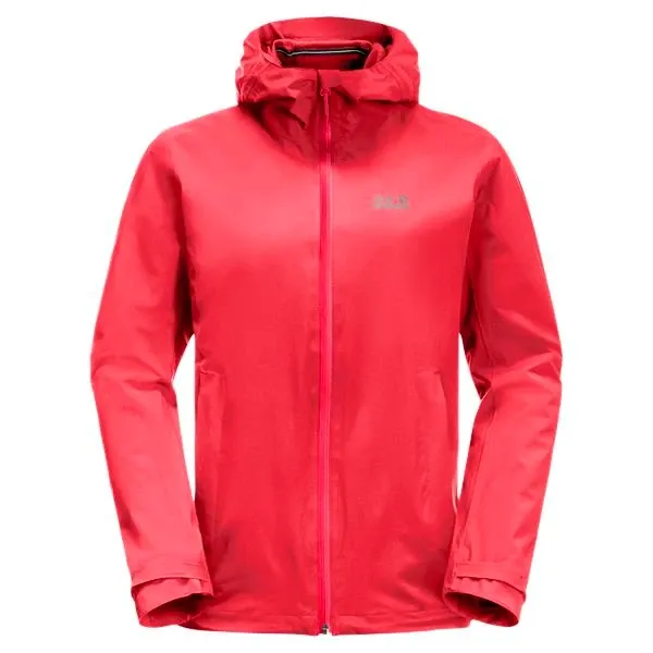 Jack Wolfskin Women's Jacket Jack Wolfskin Pack & Go Shell Tulip Red