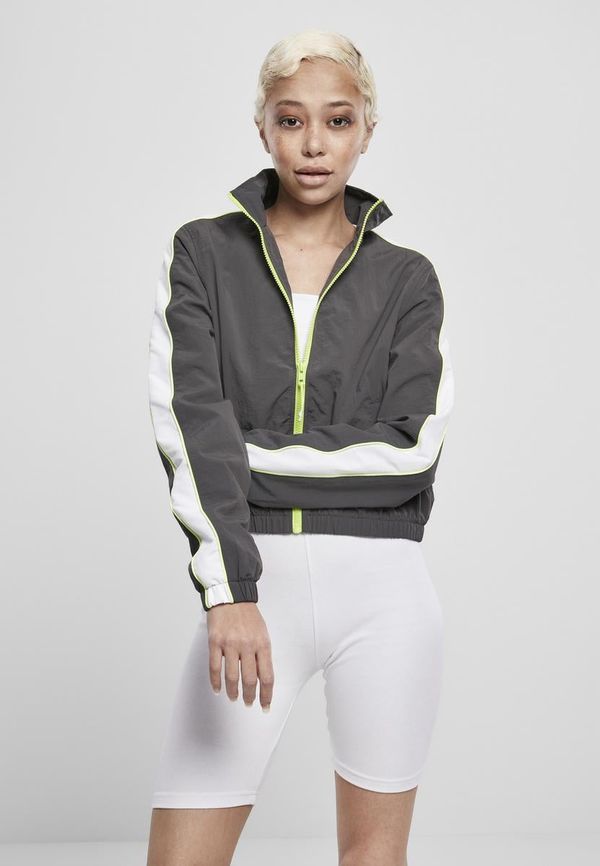 UC Ladies Women's jacket with short stripes darkshadow/electriclime