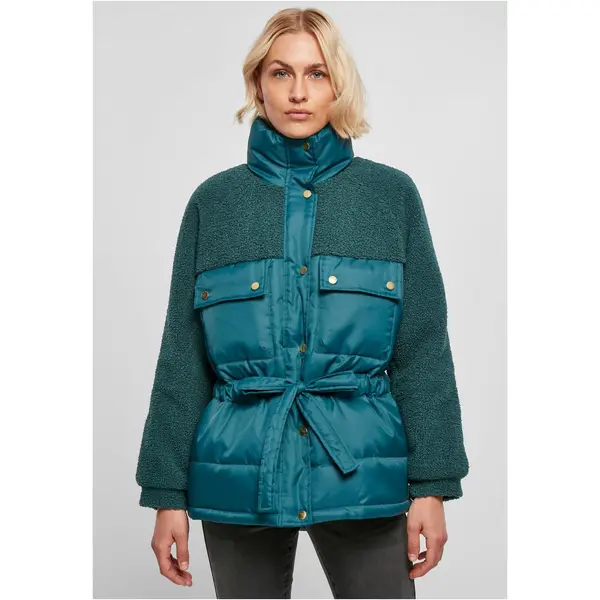Urban Classics Women's Jasper Sherpa Mix Puffer Jacket