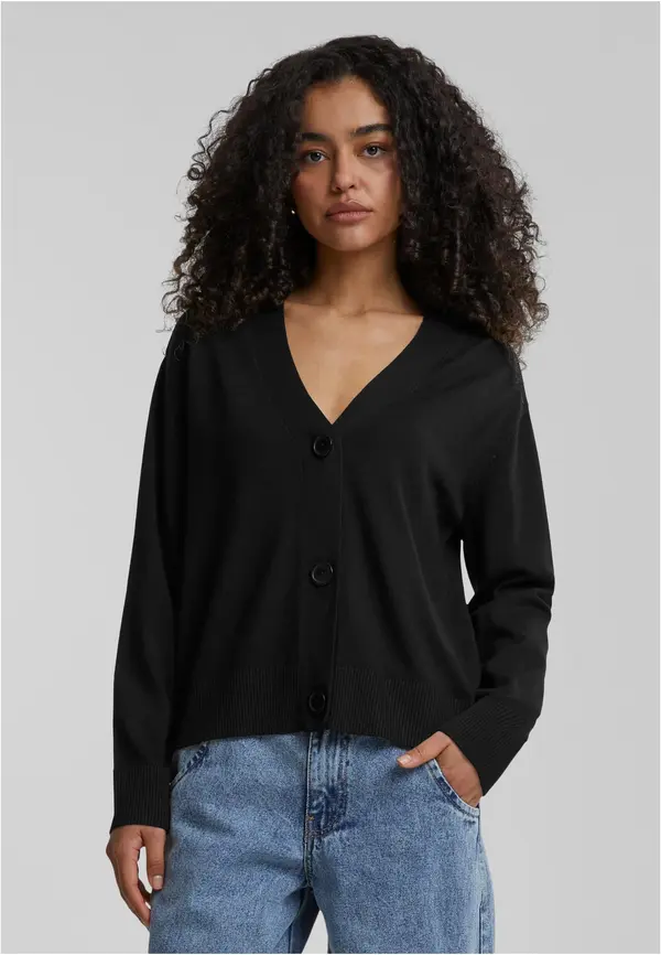 Urban Classics Women's knitted sweater with buttons black