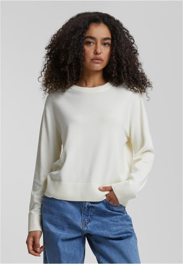 Urban Classics Women's knitted sweater with round neckline cream