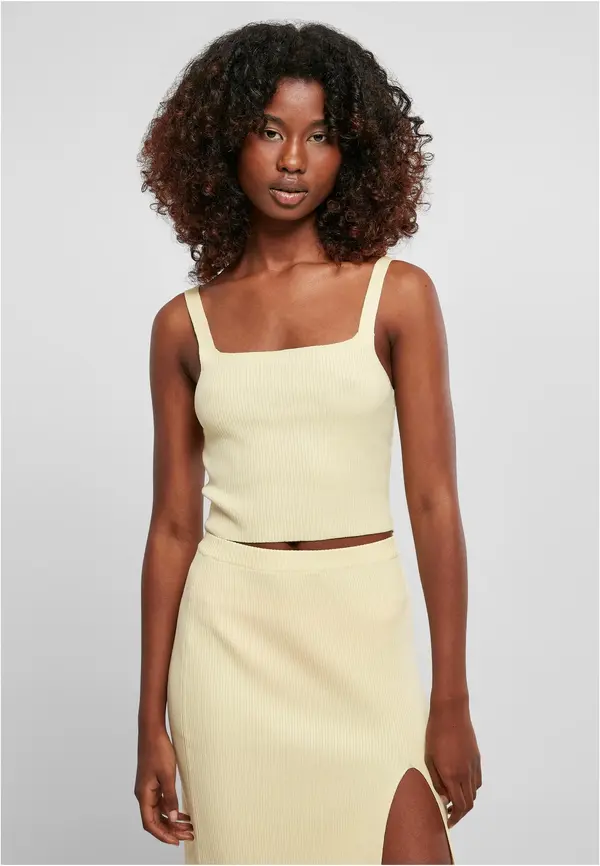 Urban Classics Women's knitted top soft yellow