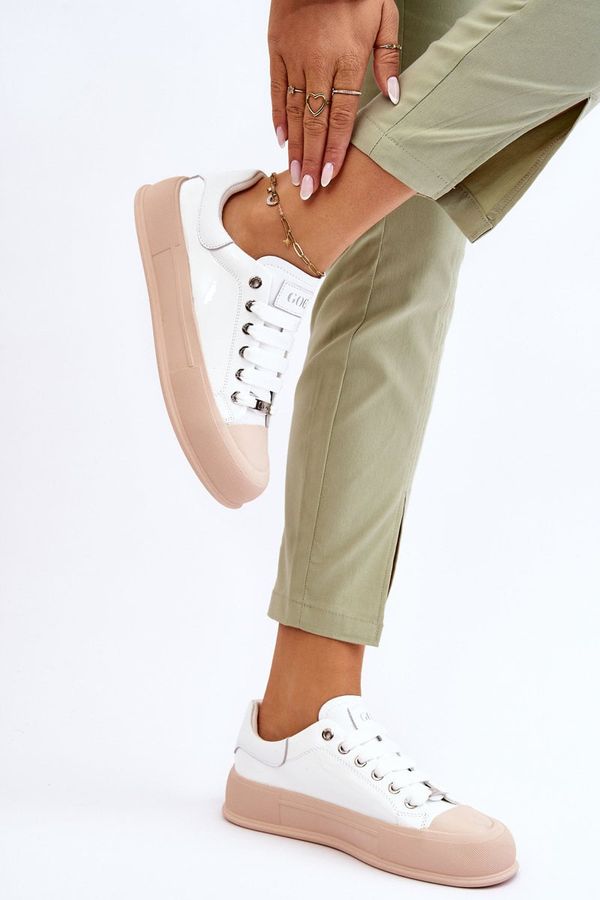 GOE Women's Lacquered Platform Sneakers GOE