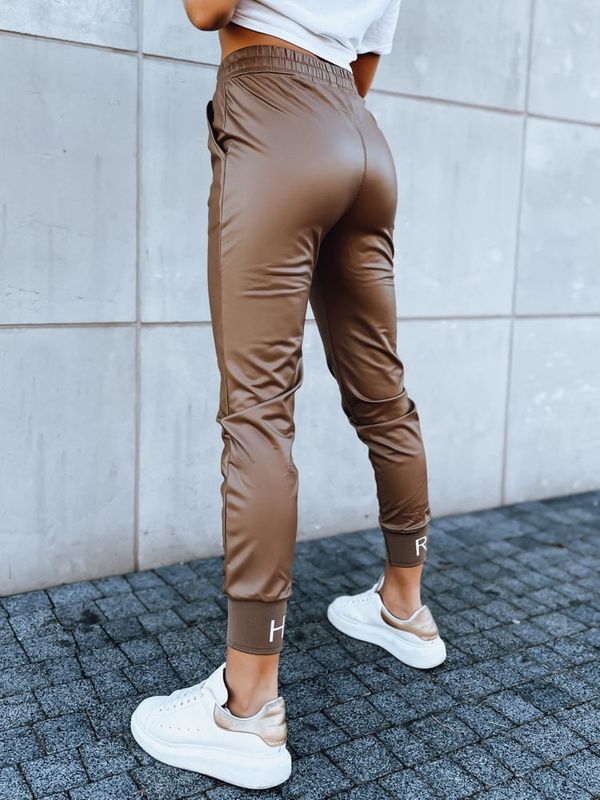 DStreet Women's leather joggers TERRACE camel Dstreet