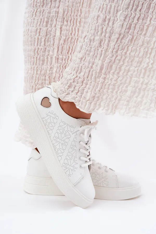 VINCEZA Women's Leather Sneakers On Platform Vinceza