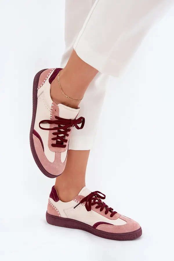 Zazoo Women's Leather Sneakers Zazoo N1220 Beige