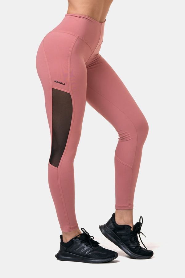 NEBBIA Women's Leggings Nebbia Mesh leggings high waist old rose XS