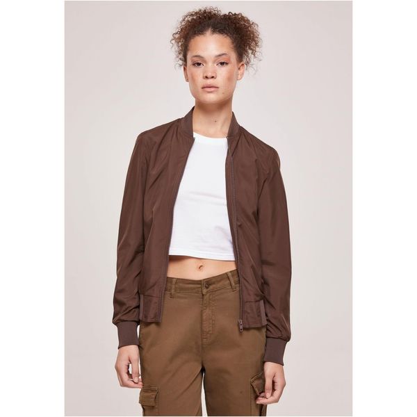 Urban Classics Women's Light Bomber Jacket Brown