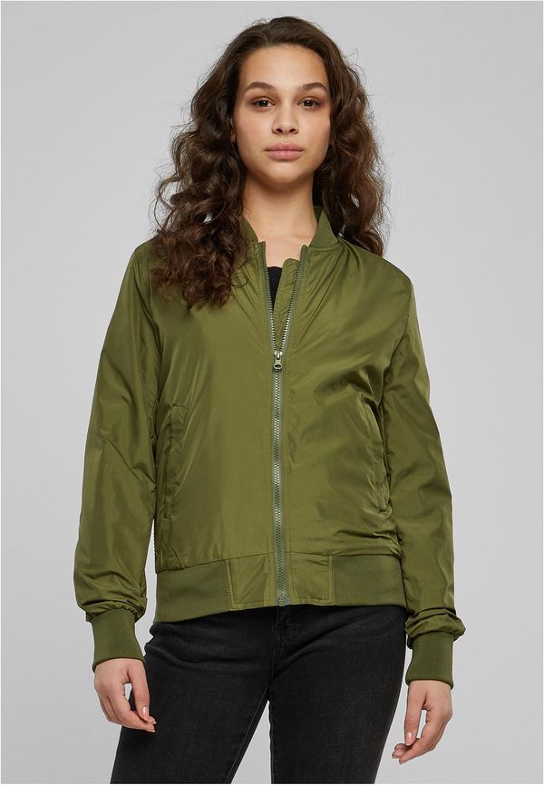 Urban Classics Women's Light Bomber Jacket - Olive